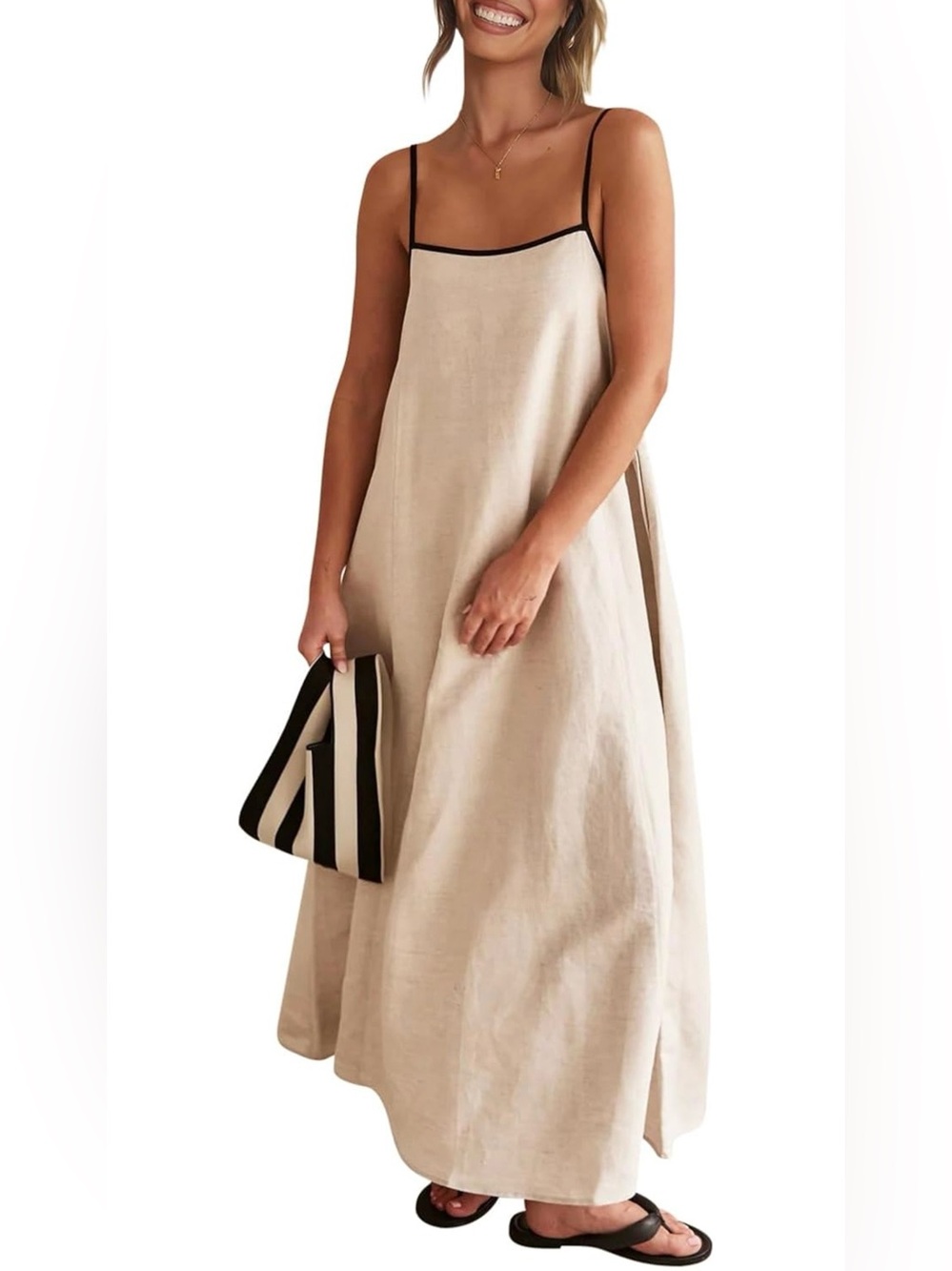 Senllen Women's Linen Dress size M